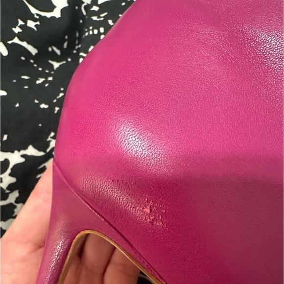 Schutz Betsey Pointed Toe Bootie in Cerise Pink  Leather Upper size 9.5 - Picture 8 of 9